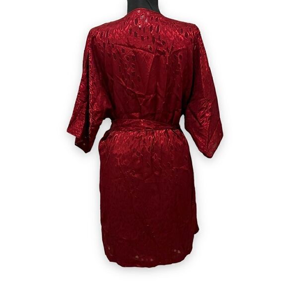 Secret Treasures burgundy chemise robe set size Medium - Picture 3 of 17